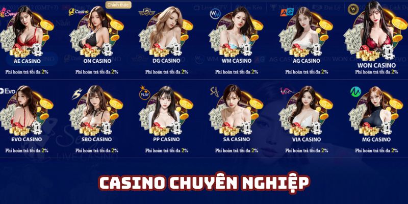 Casino mang tới rất nhiều trò chơi thịnh hành trên thị trường