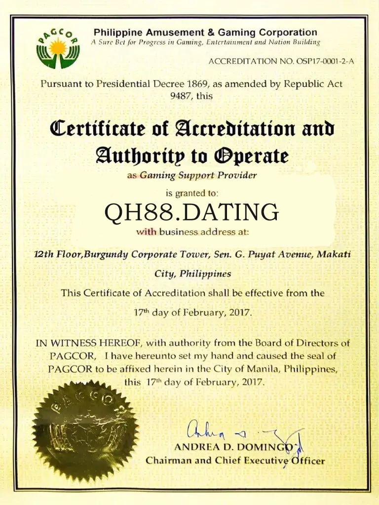 qh88dating pagcor license